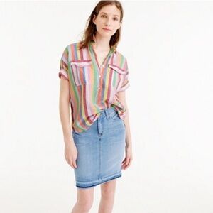 J. Crew rainbow striped button down